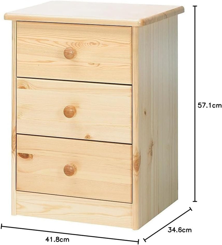 Steens Mario Natural Lacquer 3-Drawer Chest