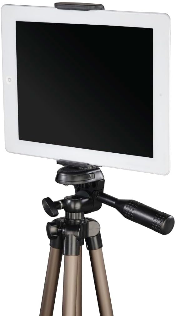 Hama Stativ für Handy und Tablet (Stativ mit Halterung für Selfies, 3D Stativkopf drehbar und neigba