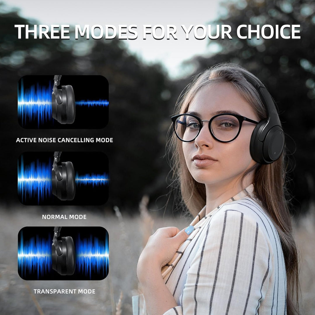 SoundMAGIC P60BT ANC Over Ear Bluetooth Headset Active Noise Cancelling Wireless Headphones with Mic