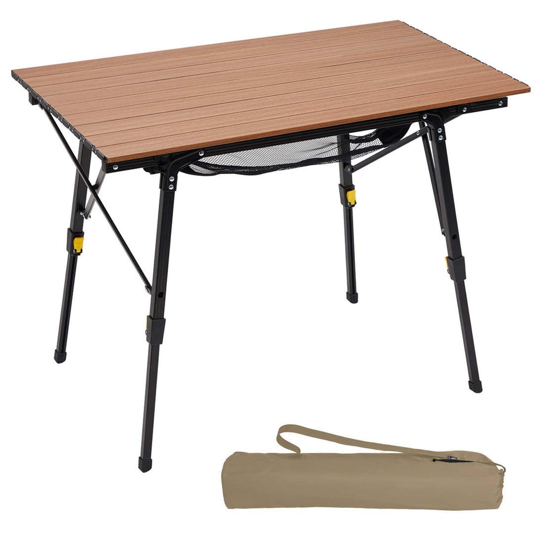 Portal Campingtisch faltbar Höhenverstellbar Klapptisch Aluminium 90 x 53cm für 4 Personen leicht Ca