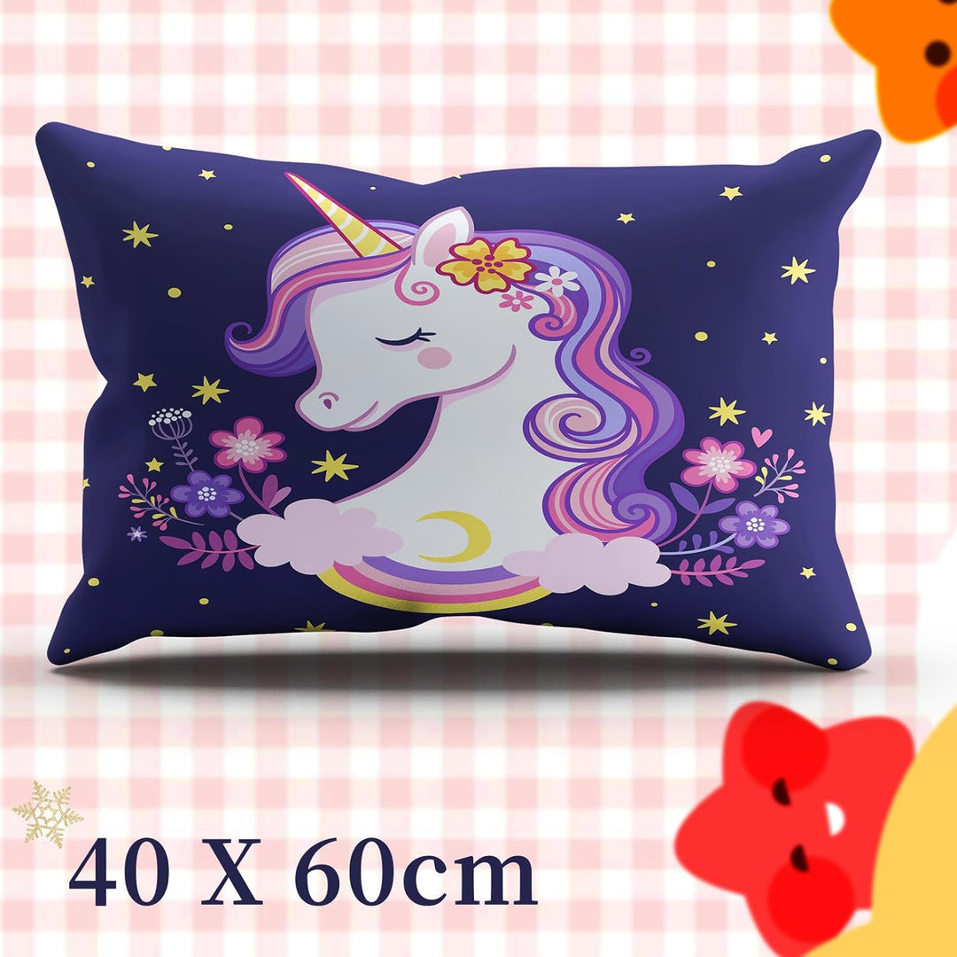 AVJWWD Einhorn Bettwäsche Set Kinder Mikrofaser Bettwäsche Cartoon Einhorn 3D Gedruckt Bettbezug 3 T