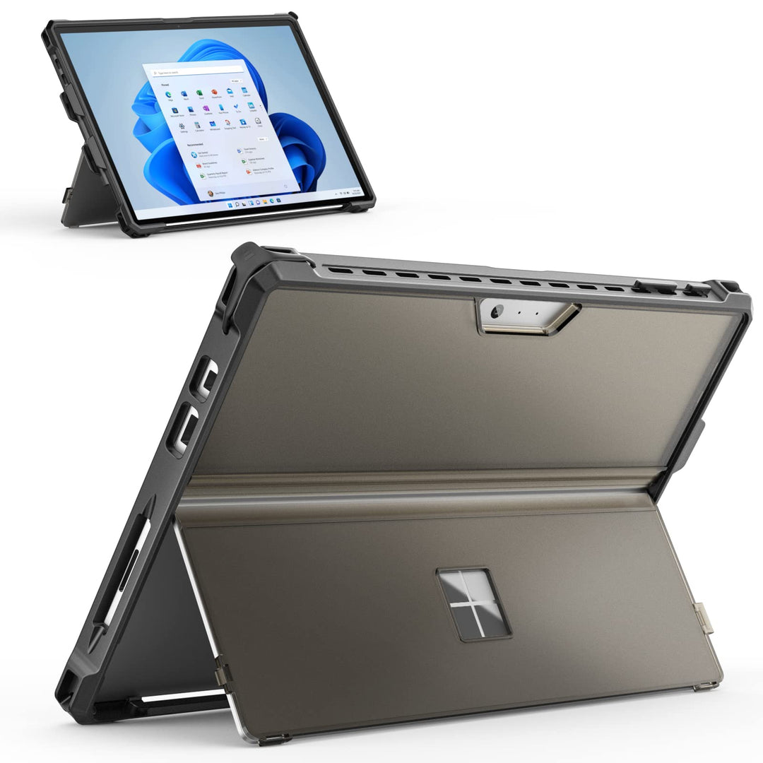MoKo Hülle für 12,3" Microsoft Surface Pro 7+/Pro7/6/5/4/LTE, Schwarz | All-in-One-Schutzhülle Stoss