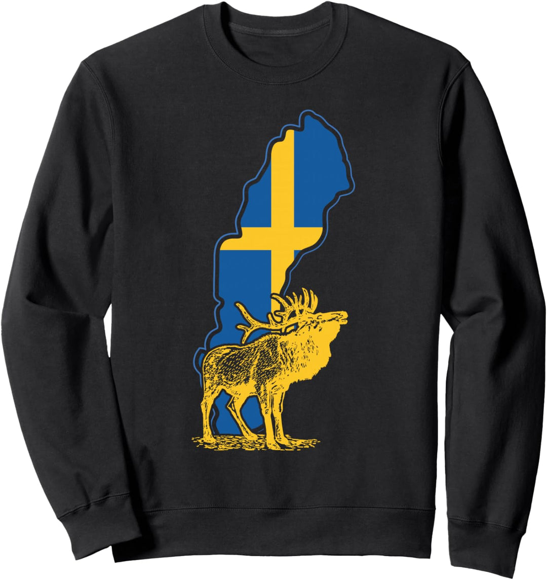 Schweden Herren Nordwikinger Elch Sverige Schweden Malmö Sweatshirt