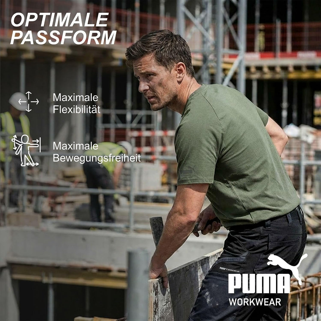 PUMA Workwear Herren Shirt aus 100% Baumwolle - Strapazierfähiges und atmungsaktives Gewebe - Bequem