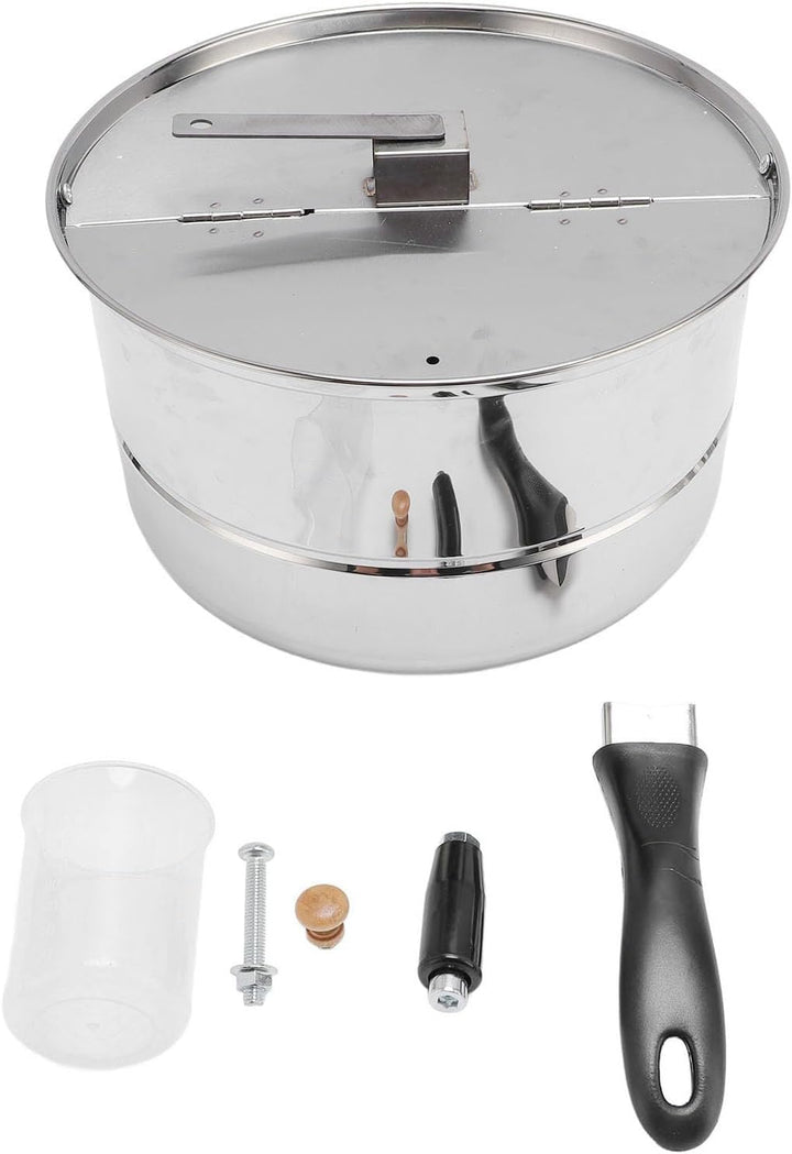 Koper Popcorn Popper, Edelstahl -Popcornhersteller mit Handkurbel, Popcorn -Topf für Gas, Herd, Indu
