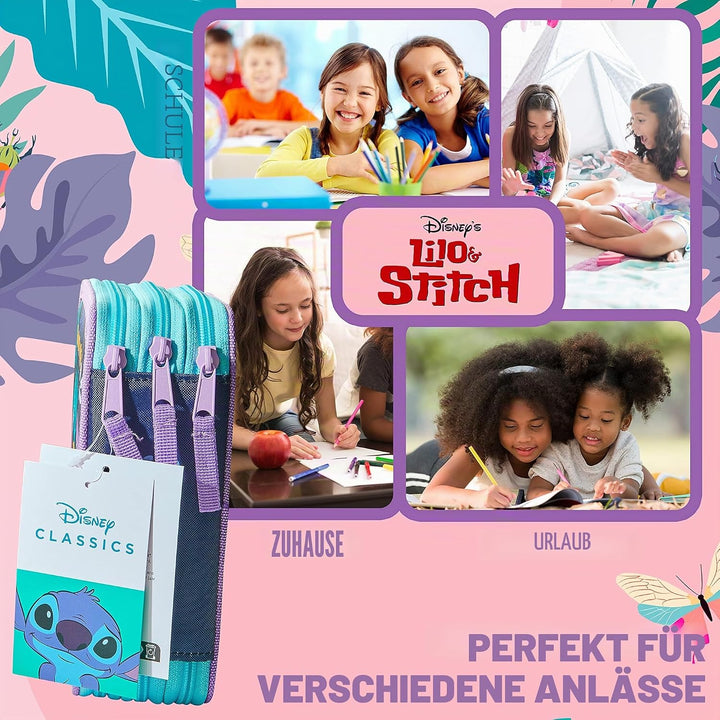Disney Federmäppchen Mädchen Die Eiskönigin Stitch Federtasche Mädchen Gefüllt Schulmäppchen 2 3 Fäc