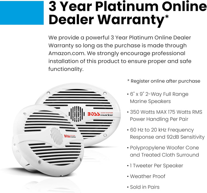 ALTAVOZ EMPOTRABLE DE 6' x 9 ' (350 W MAX), WHITE 6x9 Weiss 350W MR690, 6x9 Weiss 350W MR690
