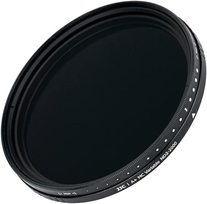 JJC 49 mm Variabler ND-Filter (ND2 - ND2000), Verstellbarer Graufilter, 18-lagige Beschichtung, HD o