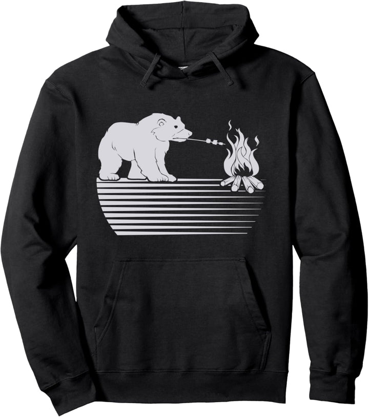 Wildlife Ironischer Bär Grillen Natur Wald Pullover Hoodie
