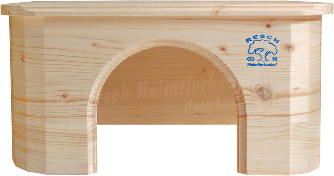 Resch Nr16 Kaninchen Bungalow naturbelassenes Massivholz aus Fichte/Abgerundetes Design/mit extra gr