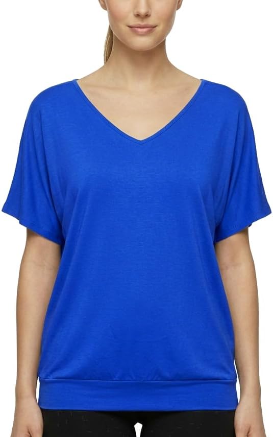 Van Der Rich ® - T-Shirt Raffinierte Einfachheit T-Shirt Einfarbig - Damen XXL Royalblaue 1, XXL Roy