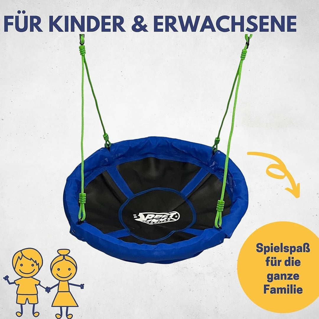 Best Sporting Nestschaukel I Gartenschaukel Ø 60, 80, 90, 100 oder 110 cm I Bis 150 kg belastbar I H