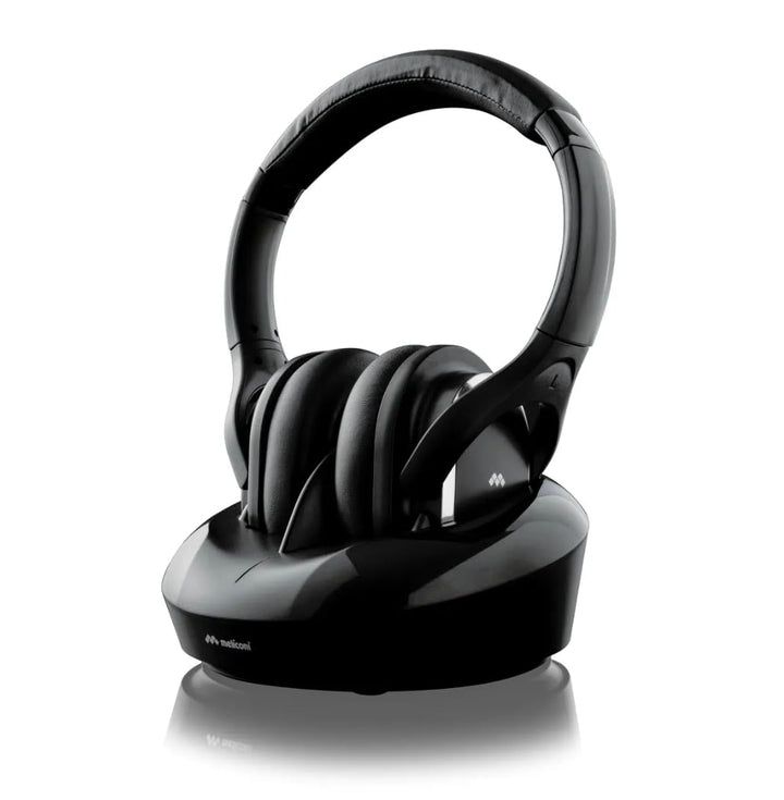 Meliconi Digital Plus Kabellose TV-Kopfhörer 863 MHz, digitales Audio optisch Toslink und AUX, 100 m