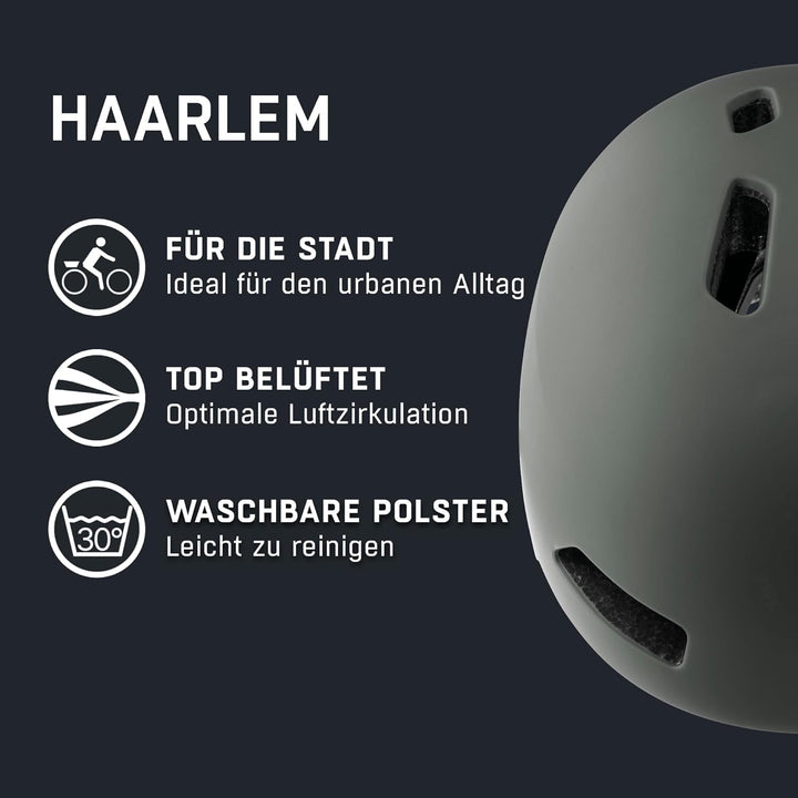 ALPINA HAARLEM - Robuster, Individuell Anpassbarer & Leichter Urban Fahrradhelm Für Erwachsene coffe