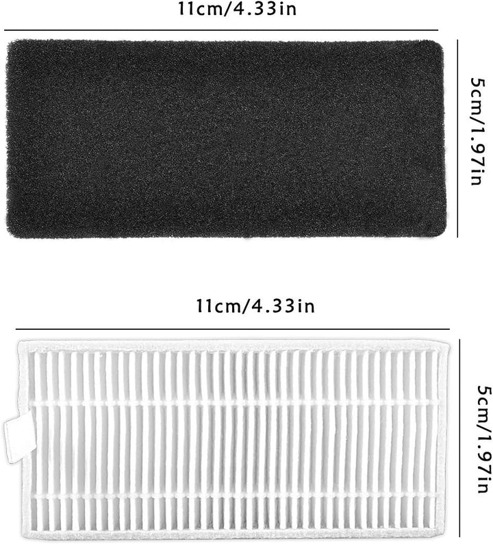 MAXDIRECT Accessory Spare Parts Kit Seitenbürste, Zentralbürste, HEPA-Filter, Vakuumschwammfilter fü