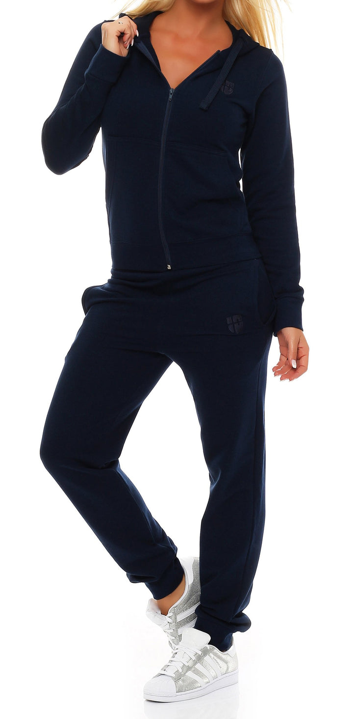 Gennadi Hoppe Damen Jogginganzug Trainingsanzug Sportanzug S blau (navy), S blau (navy)
