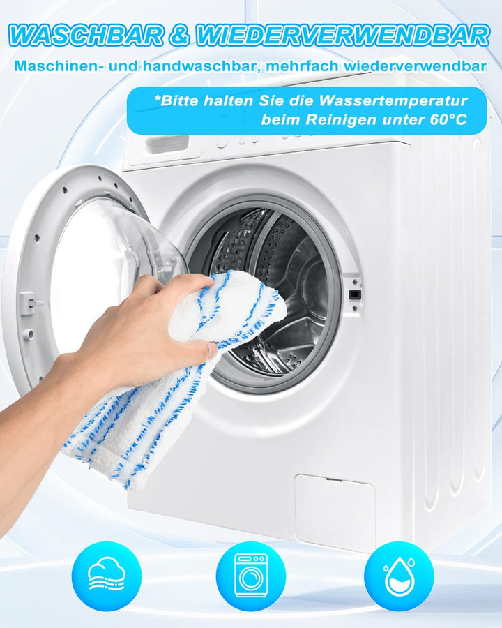 4 Bodenwischer Bezug 45 * 14cm, Microfaser Putztuch Für Wischmop Reinigung, Wischlappen Boden Microf