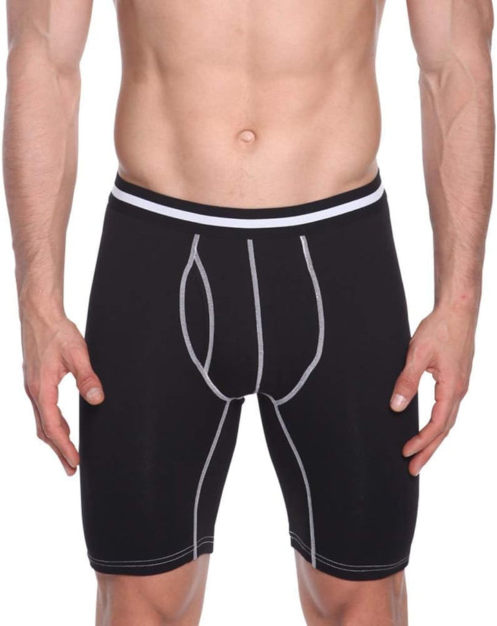 Nuofengkudu Herren Boxershort Langes Bein Sport Fitness Unterhosen Männer Unterwäsche Retroshorts Pa