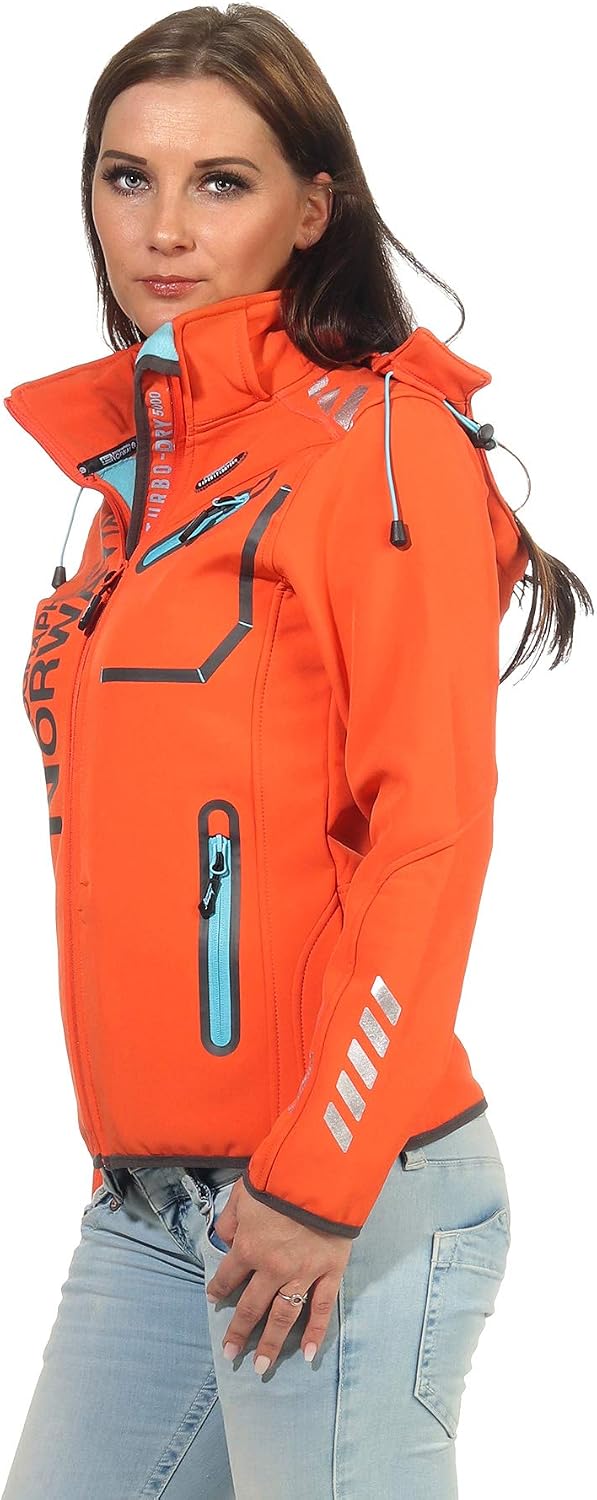 Geographical Norway Damen Jacke Softshell, Rose Koralle
