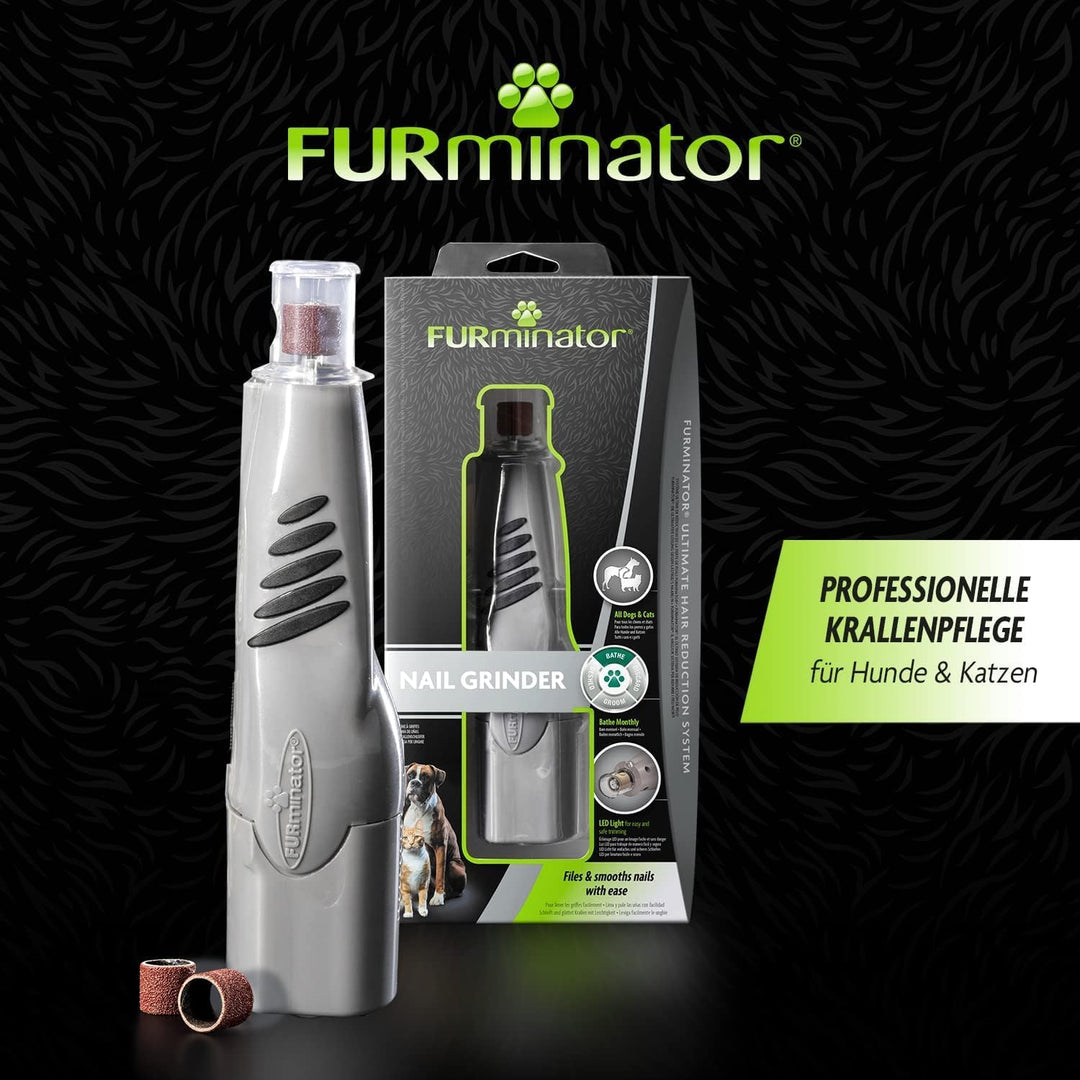 FURminator Krallenschleifer für Hunde und Katzen | Schnurloser Nagelschleifer | mit LED-Licht | mit