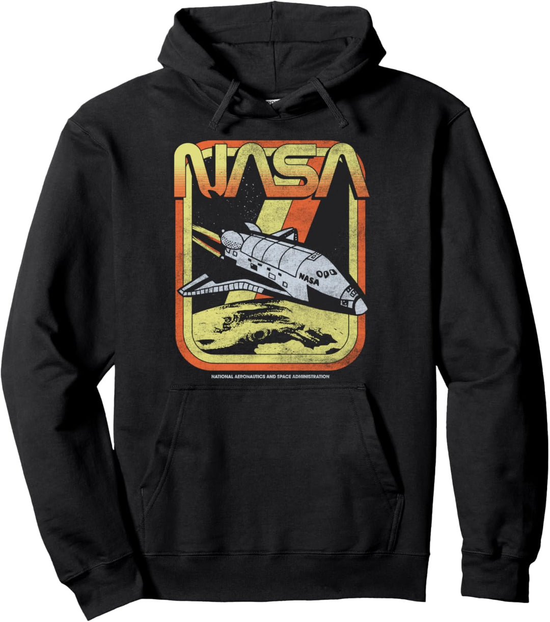 NASA Retro Rocket Poster Pullover Hoodie