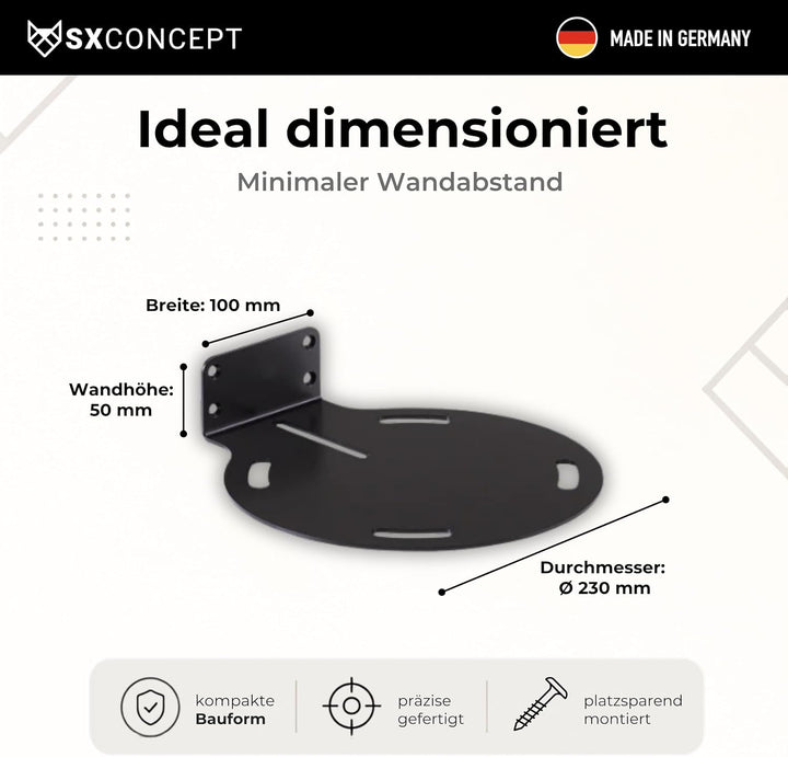 SX-Concept Wandhalterung für Sonos Sub Mini | Minimalistisches Design | geringer Wandabstand | Made