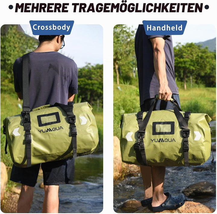 YUMQUA wasserdichte Duffle Bag, grosse Wasserfeste Reisetasche Sporttasche Duffel Dry Bag Waterproof