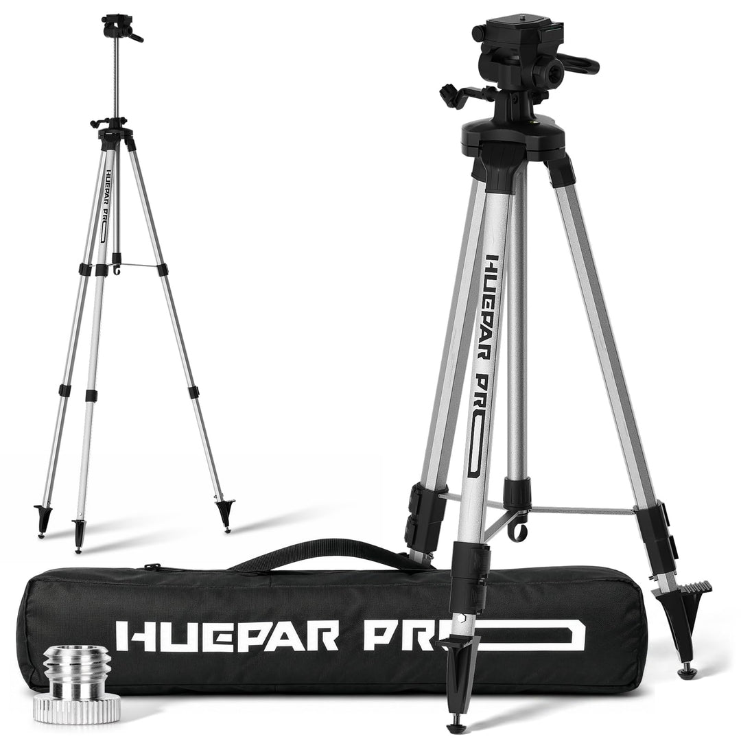 Huepar Pro Hochleistungs Stativ für Laser, 250cm Tripod, Gewinde:1/4”&amp; 5/8" | Innen- und Aussenberei