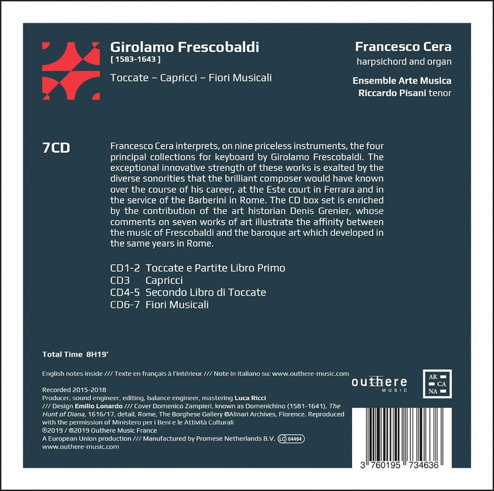 Frescobaldi: Toccate - Capricci - Fiori Musicali, Audio-CD