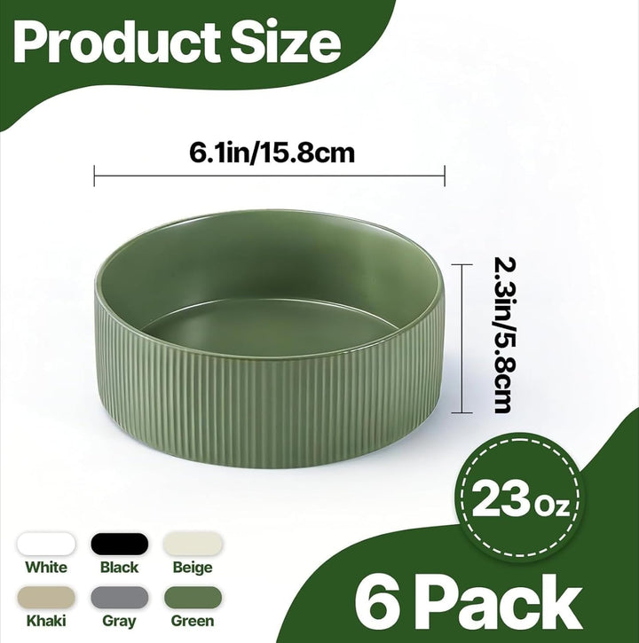 Müslischalen Suppenschalen 6 Stück 15,8 cm Rund Bunt Keramik