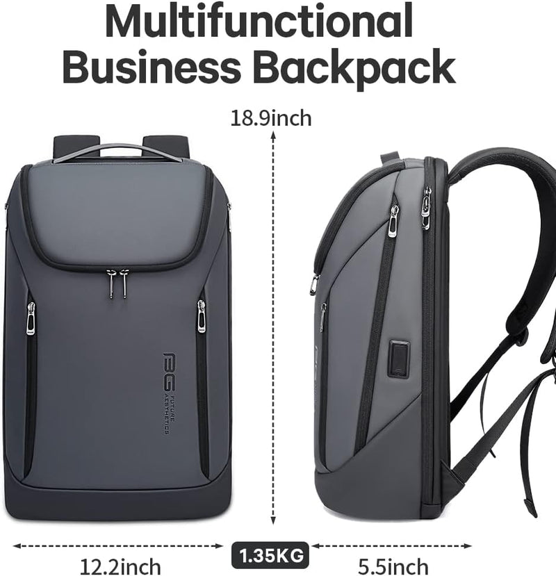 BANGE Business-Smart-Rucksack, wasserdicht, 39,6 cm (15,6 Zoll), Laptop-Rucksack mit USB-Ladeanschlu