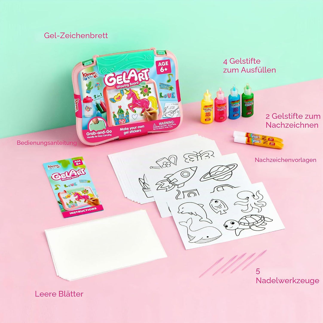Klever Kits Gel Fun Bastelset für Kinder, Geburtstagsgeschenk für Jungen und Mädchen im Alter von 6-