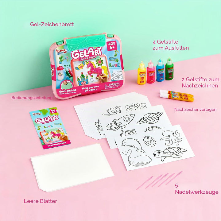 Klever Kits Gel Fun Bastelset für Kinder, Geburtstagsgeschenk für Jungen und Mädchen im Alter von 6-
