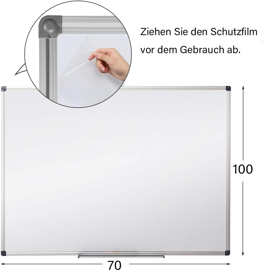 XIWODE Whiteboard, Whiteboard magnetisch, Magnettafel whiteboards, Alurahmen, für Büro, Gewerbe und