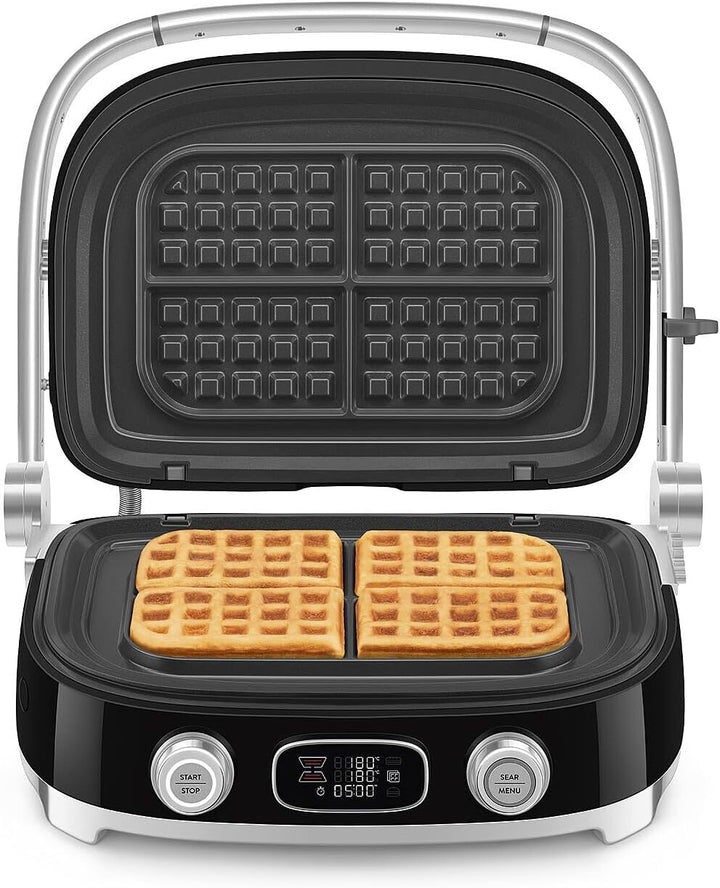 Smeg, MGF01BLEU, Elektrischer 3-in-1-Multifunktionsgrill, Schwarz, Schwarz