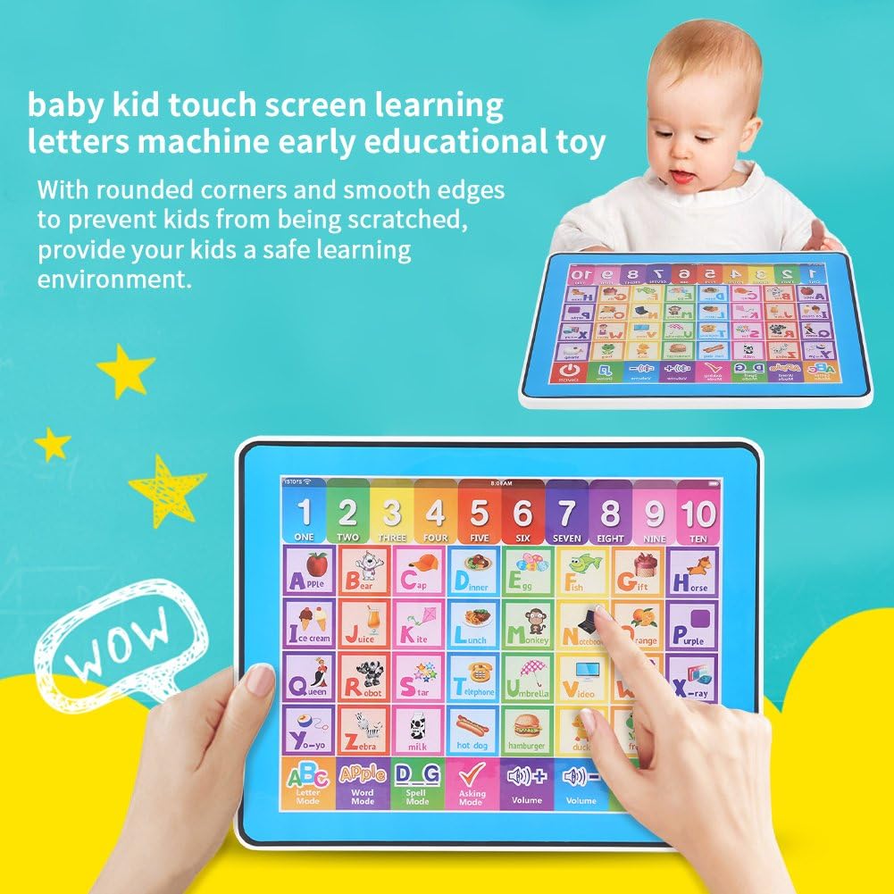 Zerodis Baby Englisch Lernen Maschinenspielzeug Touchscreen Tablet Pad frühen pädagogischen Bücher S
