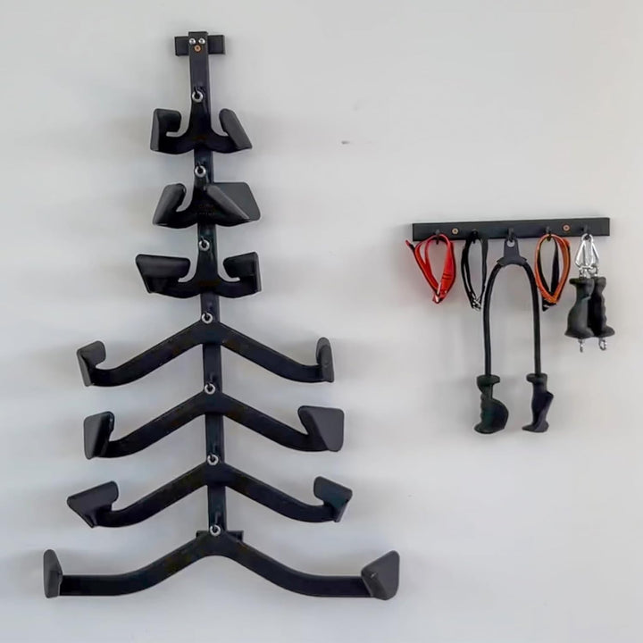 KORIKAHM Lat Pulldown Attachments Storage Rack, Wall Mounted Lat Pull Down Bar Organizer with Heavy