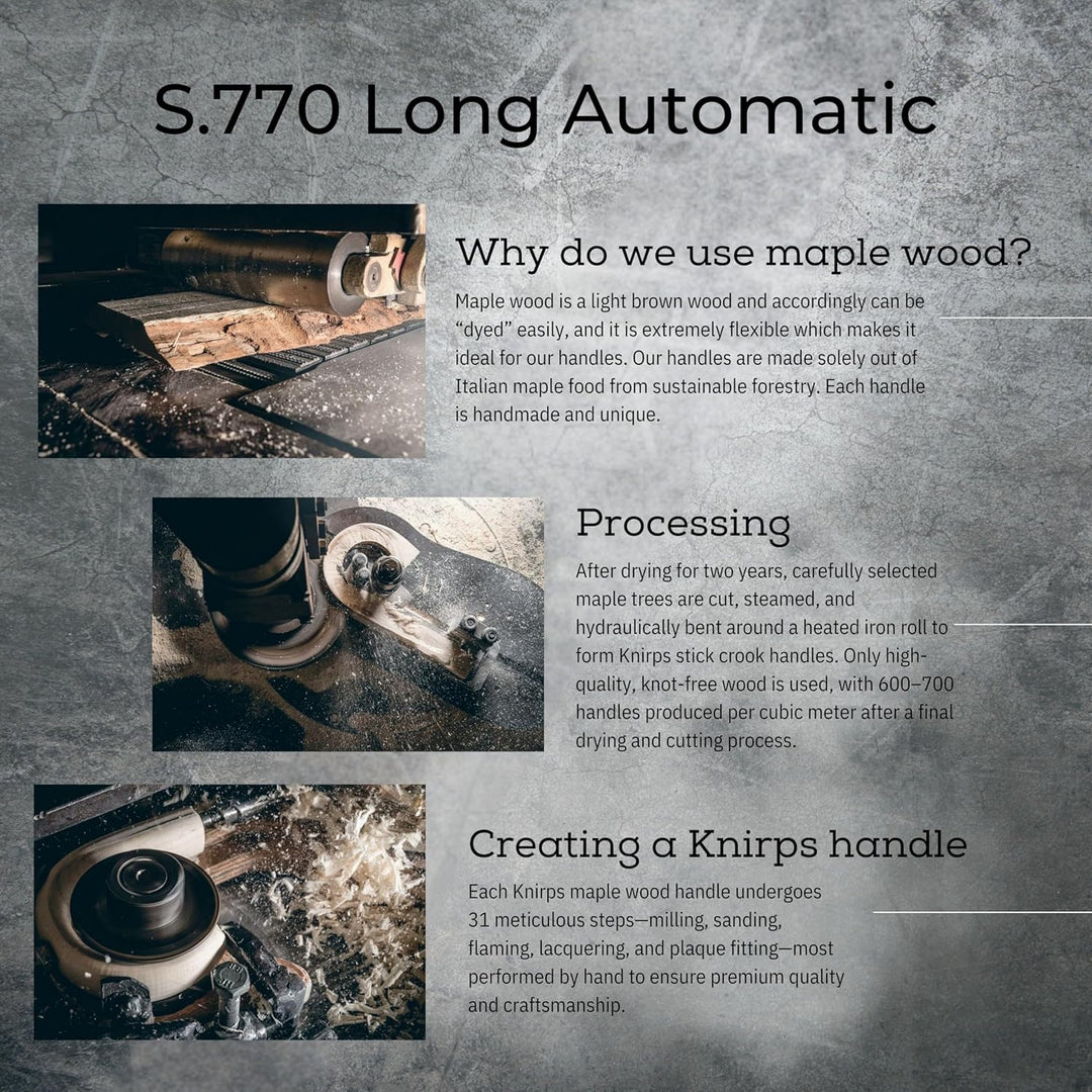 Knirps Stockschirm S.770 Long Automatic Men`s Prints mit Holzgriff – Automatik – „Made in Germany“ –