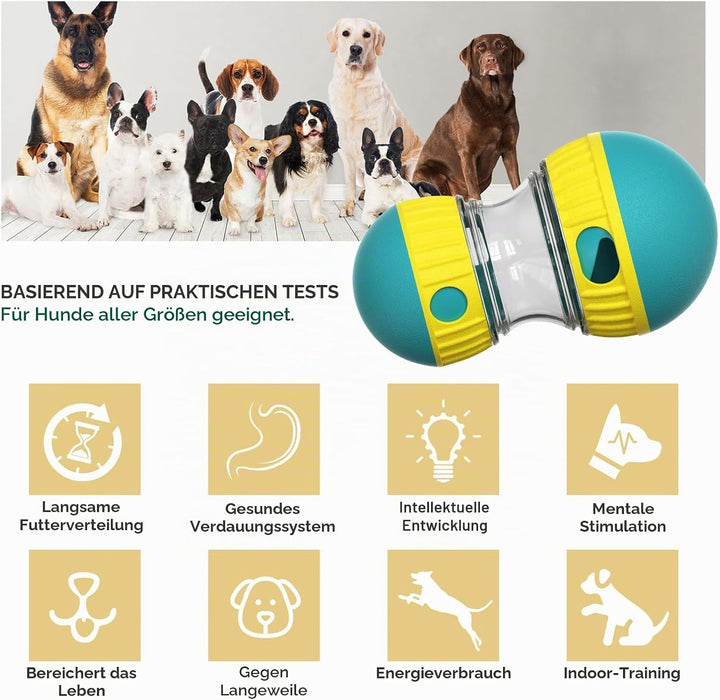 Interaktives Hundespielzeug, unzerstörbares Welpenspielzeug, Futterspender, Leckerli-Spender, Hunde-