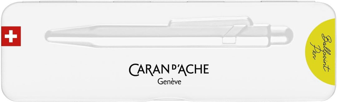 CARAN d'ACHE - Kugelschreiber 849 POPLINE - Fluo Gelb mit Etui, 1 Stück (1er Pack) fluoreszierendes