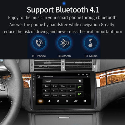 EZoneTronics Android 10.1 Autoradio Stereo 9 Zoll für BMW 3er E46 M3 1999-2004 mit Carplay Android A