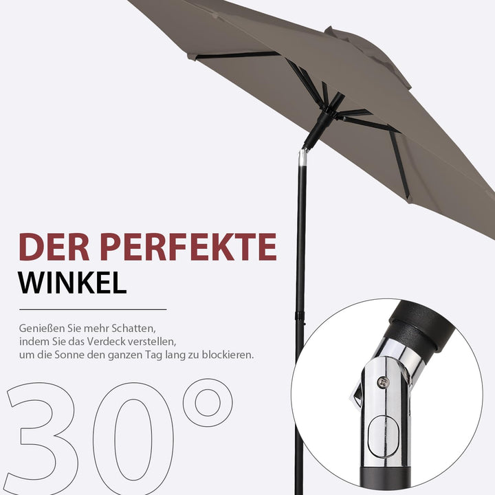 Sekey 180 × 130 cm Sonnenschirm Balkon Sonnenschirm Rechteckig für Balkon, Terrasse & Garten,Windfes