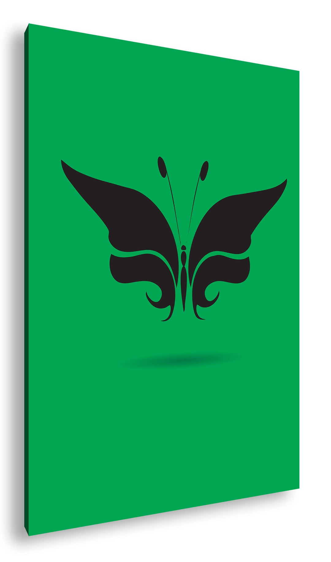 deyoli Schmetterling Logo Format: 80x60 als Leinwandbild, Motiv fertig gerahmt auf Echtholzrahmen, H