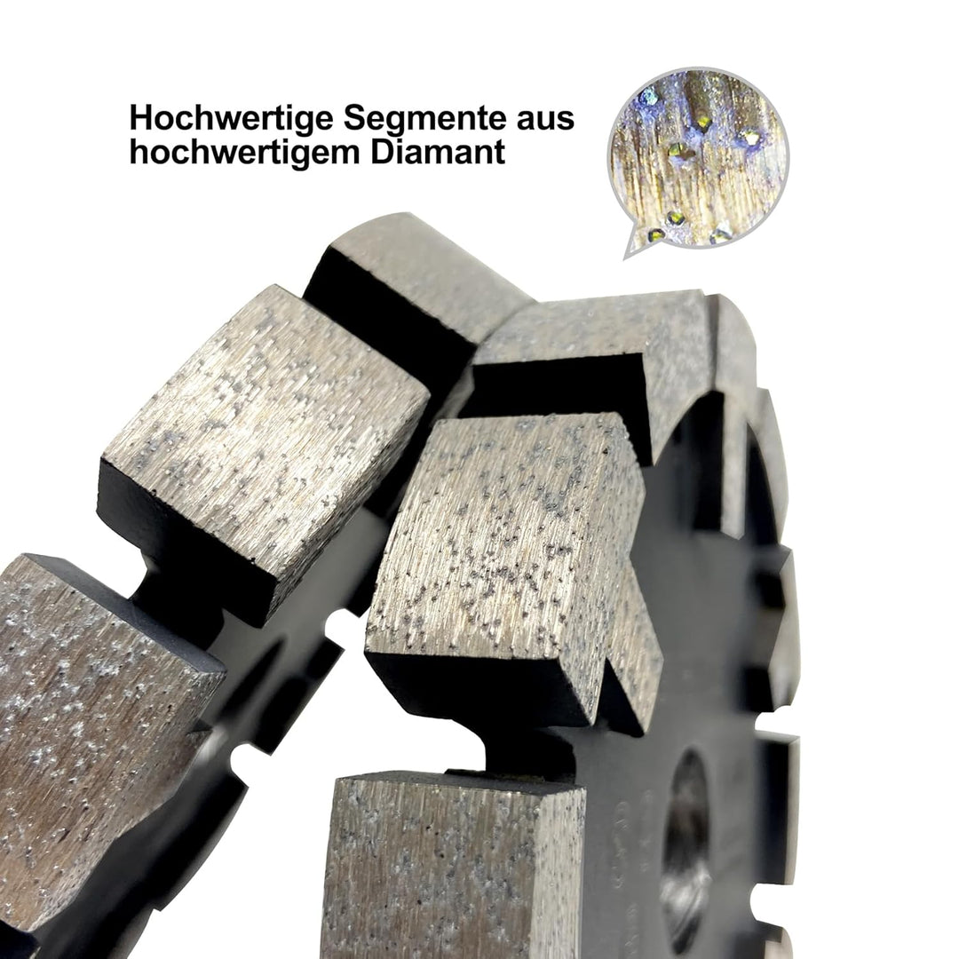 GVHAKG Diamant Frässcheibe/Räumscheibe130mm，Diamant Fräser für Estrich，Asphalt， Abrasive Böden，Premi