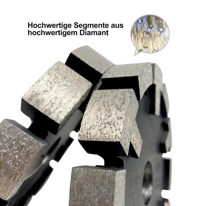 GVHAKG Diamant Frässcheibe/Räumscheibe130mm，Diamant Fräser für Estrich，Asphalt， Abrasive Böden，Premi