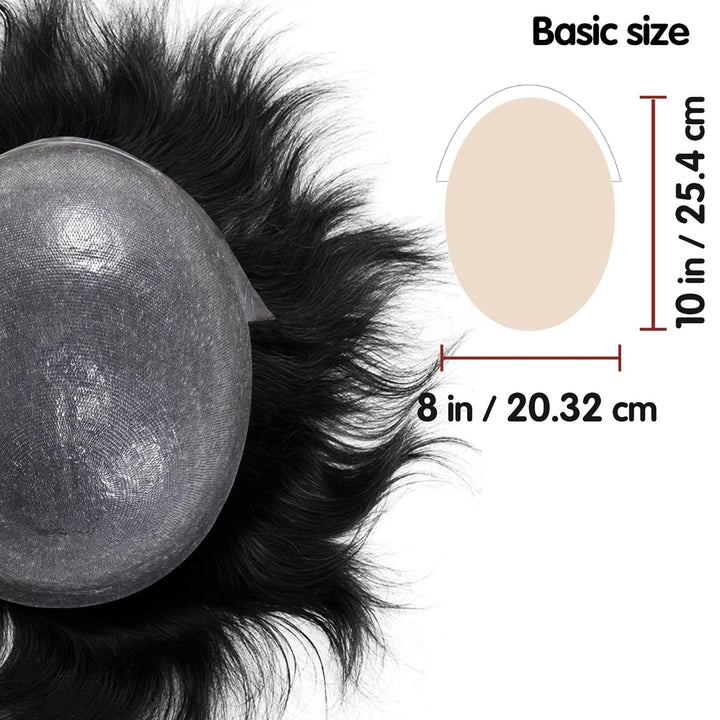 Lordhair Perücke Männer,Realität Toupet,0,06 mm Alle V-Looped Dünnes,Haarfreestyle,Natürlich eng anl
