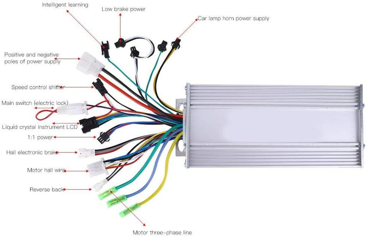 Vikye E-Bike Brushless Controller, wasserdichtes LCD-Display Elektro-Fahrradroller Motor Controller