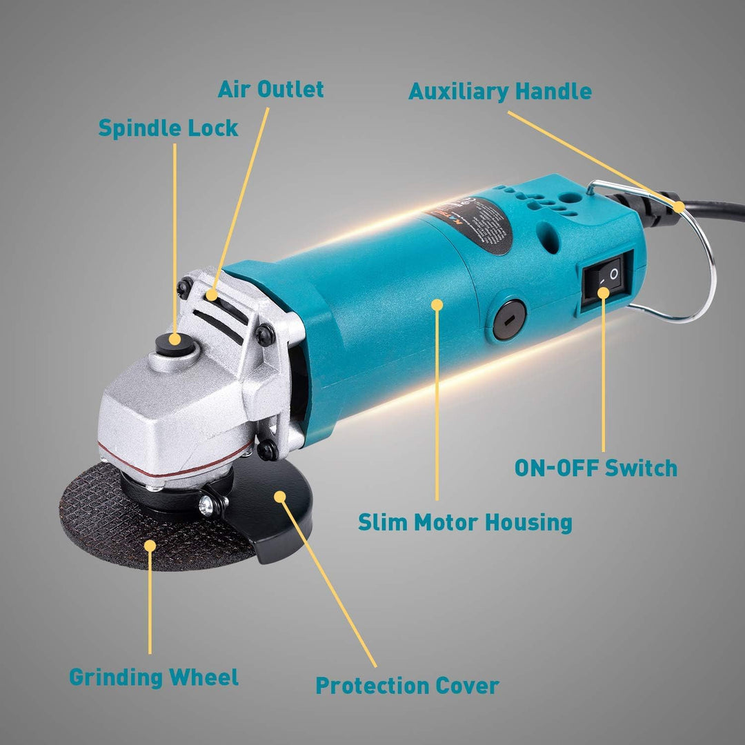 KATSU Elektrischer Mini Winkelschleifer 75mm 3", 280W mit 5 Trennscheiben Multifuction Kabelgebunden