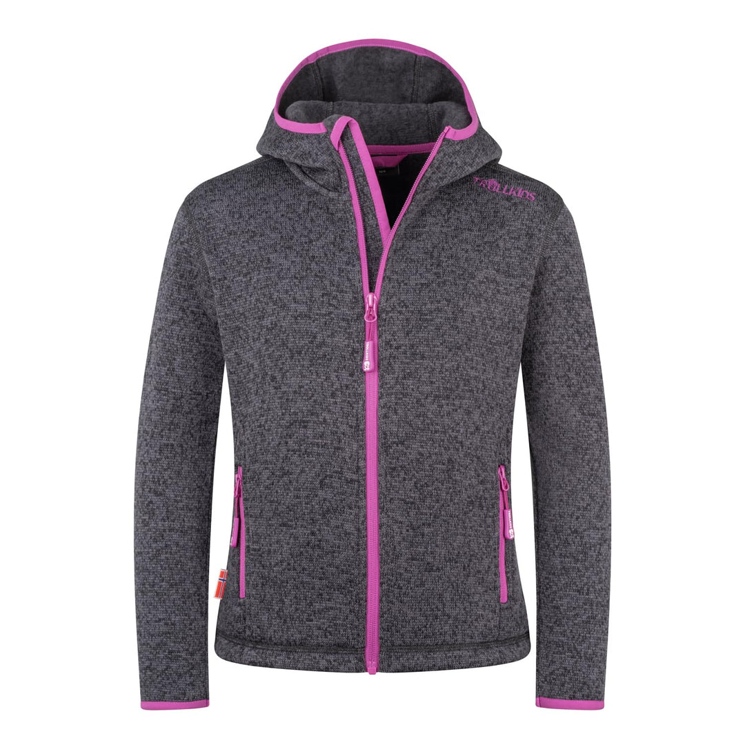 Trollkids Girls Jondalen Jacket XT Graphite/Fresh Berry 92, Graphite/Fresh Berry 92