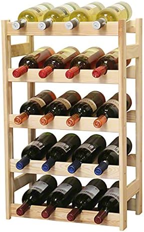 MODO24 Weinregal, Holz, unbehandelt, 53 x 25 x 86 cm,